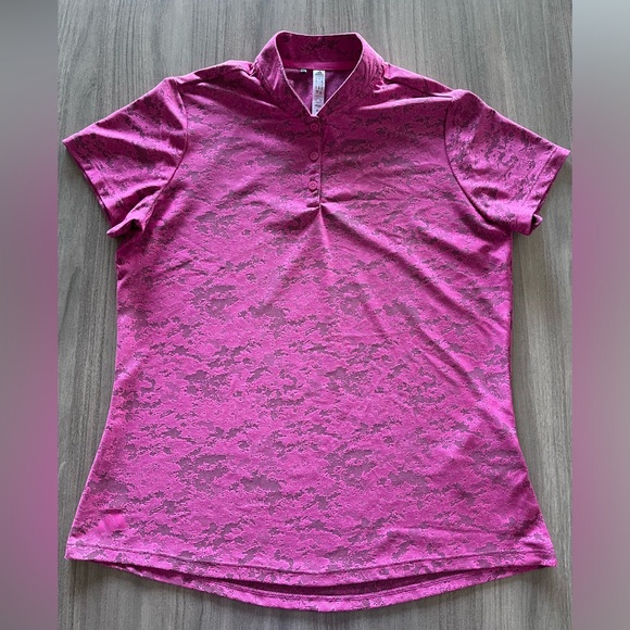 adidas Tops - Adidas Golf Top - Fuchsia Color & Sheer - Size Large